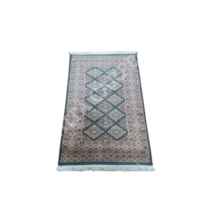 Handmade Jaldar Carpet - Geometric Design, Single Knot, SIZE: 2.5' x 4' - Kaku157