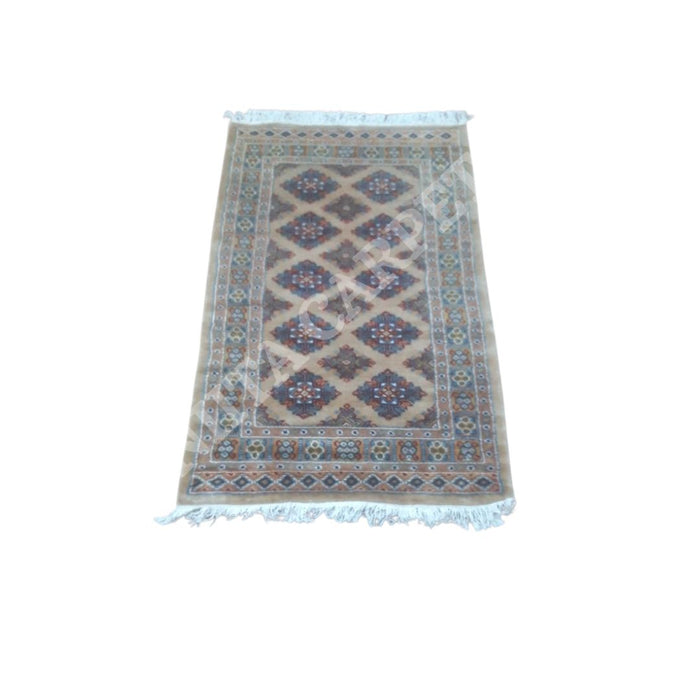 Handmade Jaldar Carpet - Geometric Design, Single Knot, SIZE: 2.5' x 4' - Kaku158