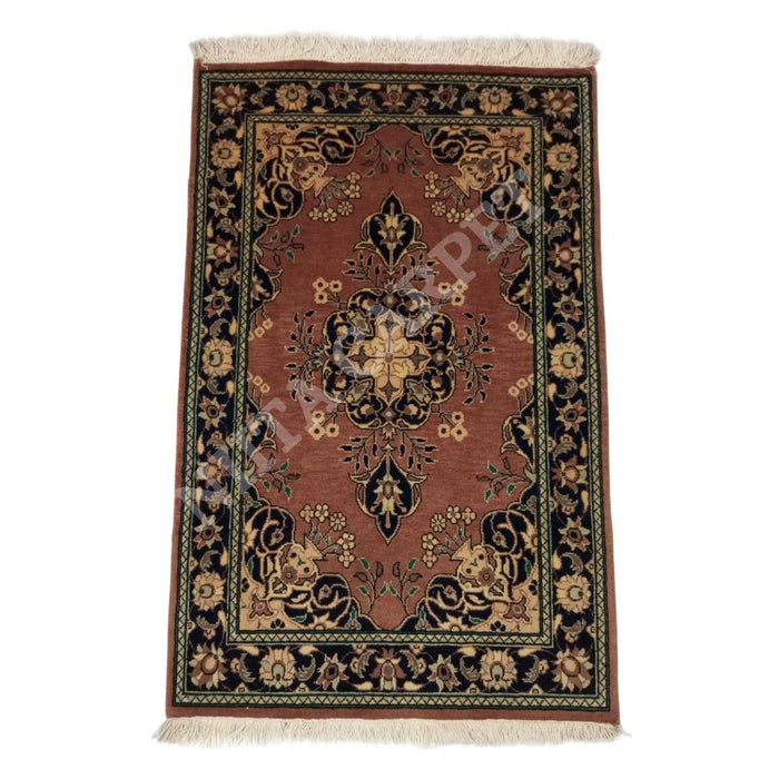 Handmade Wooden Carpet - Iranian Design, Double Knot Quality, SIZE: 3' x 2' - Kaku141