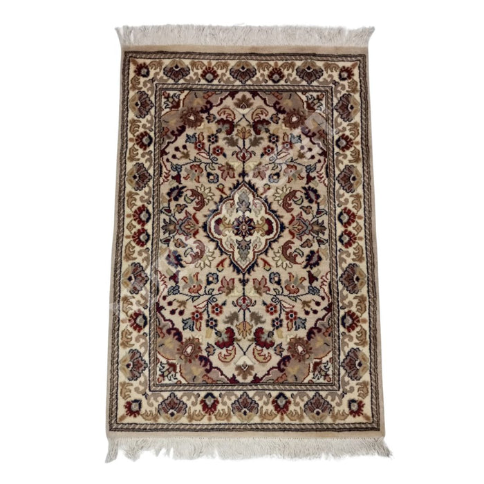 Handmade Wooden Carpet - Iranian Design, Double Knot Quality, SIZE: 3' x 2' - Kaku142