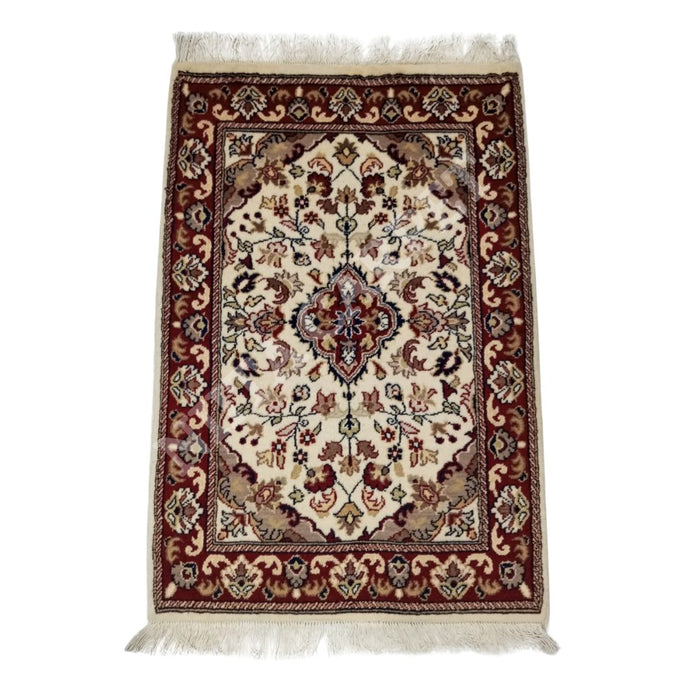 Handmade Wooden Carpet - Iranian Design, Double Knot Quality, SIZE: 3' x 2' - Kaku126